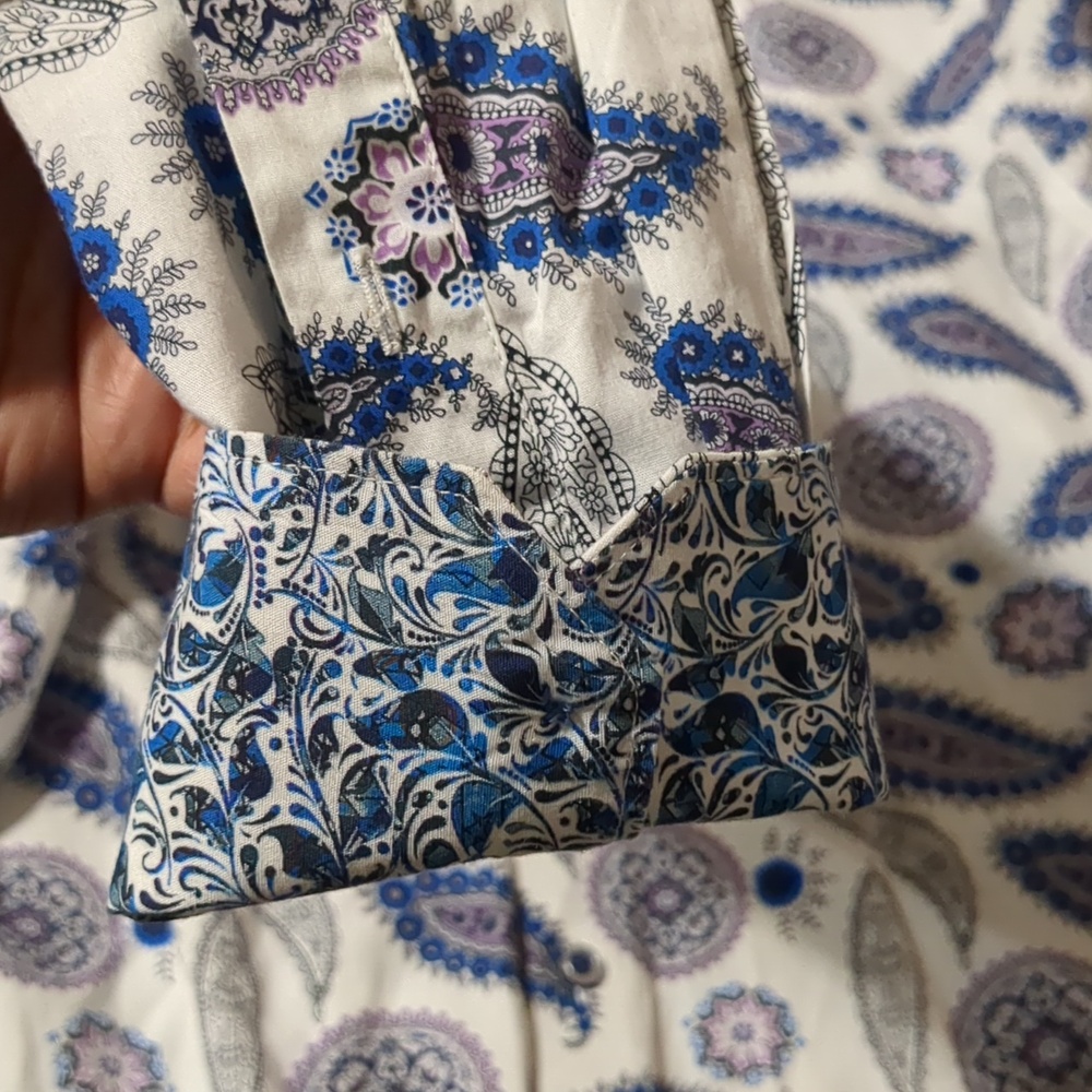 Robert Graham Amoeba Paisley Gothic Geometric Patterned Men's Shirt Size M - Picture 13 of 13